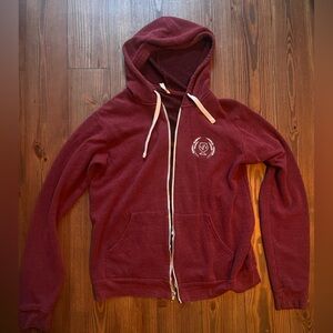 Burgundy Zip-Up Hoodie